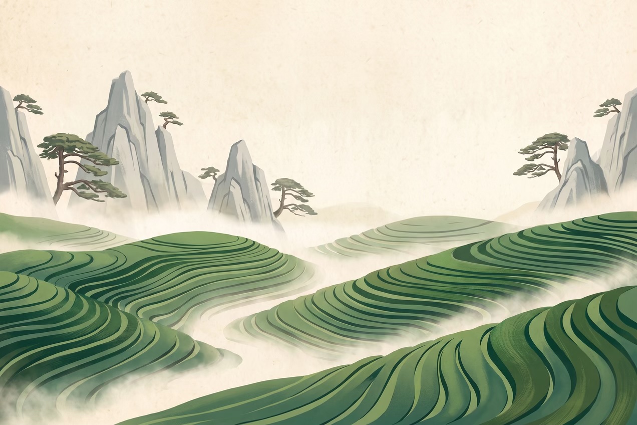 Painted view of the region