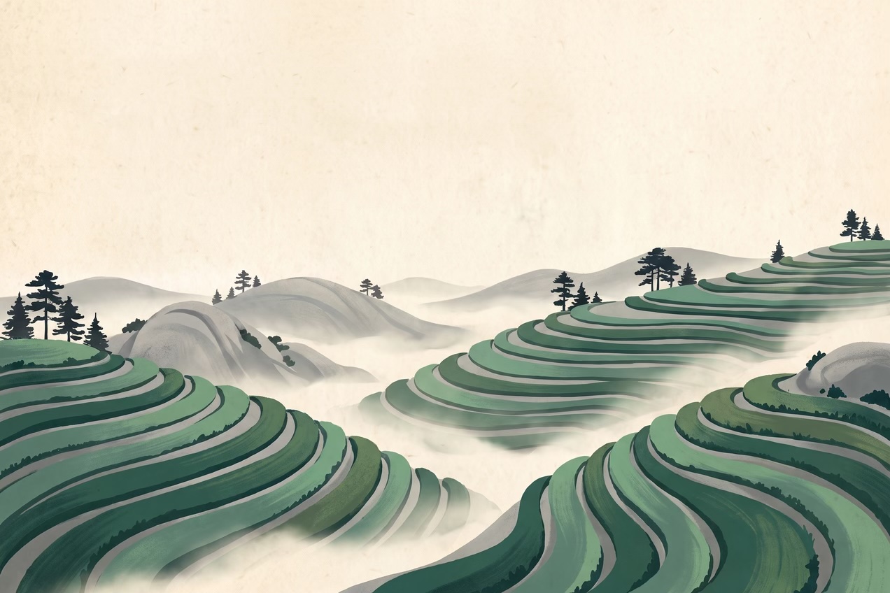 Painted view of the region